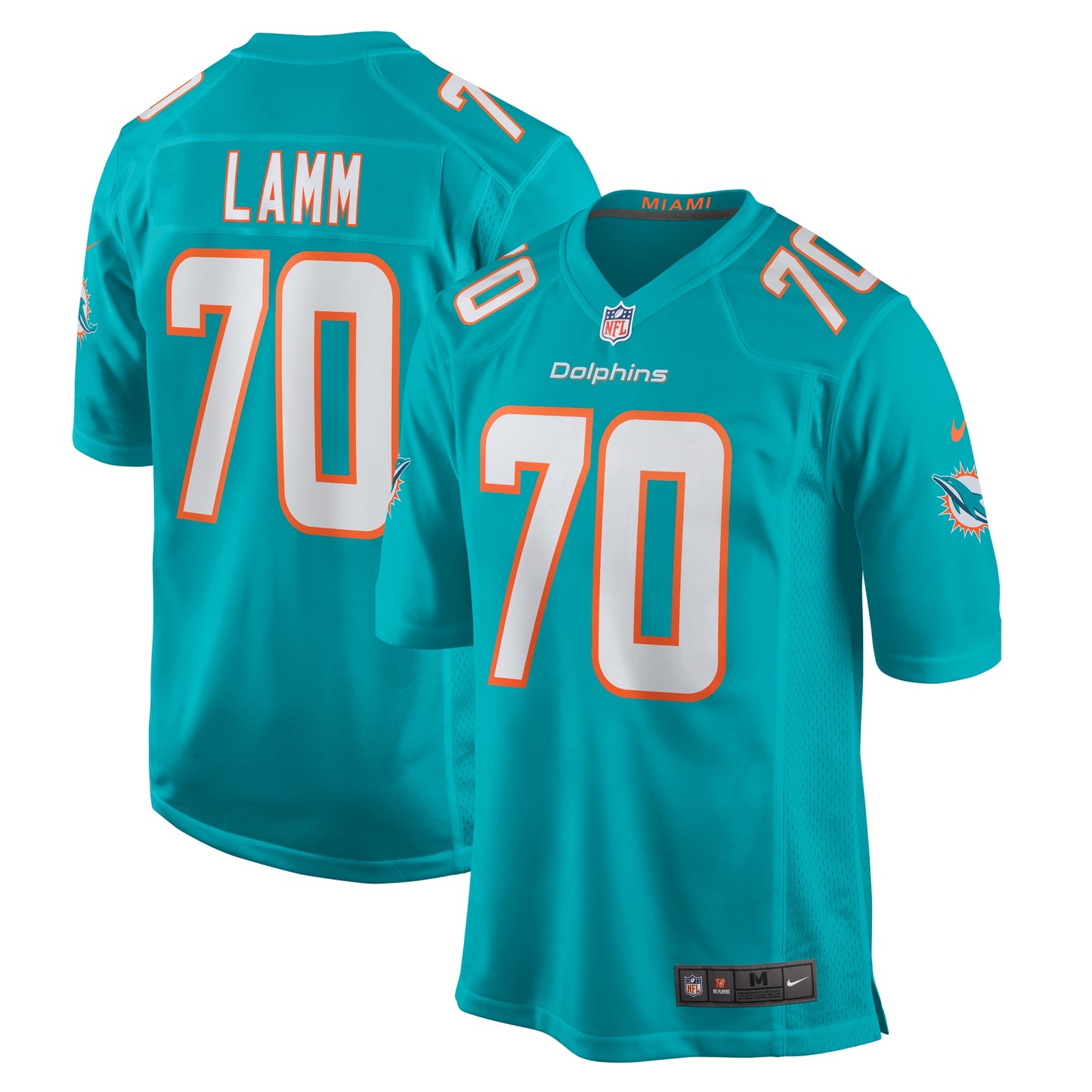 Kendall Lamm Miami Dolphins Nike Home Game Player Jersey - Aqua