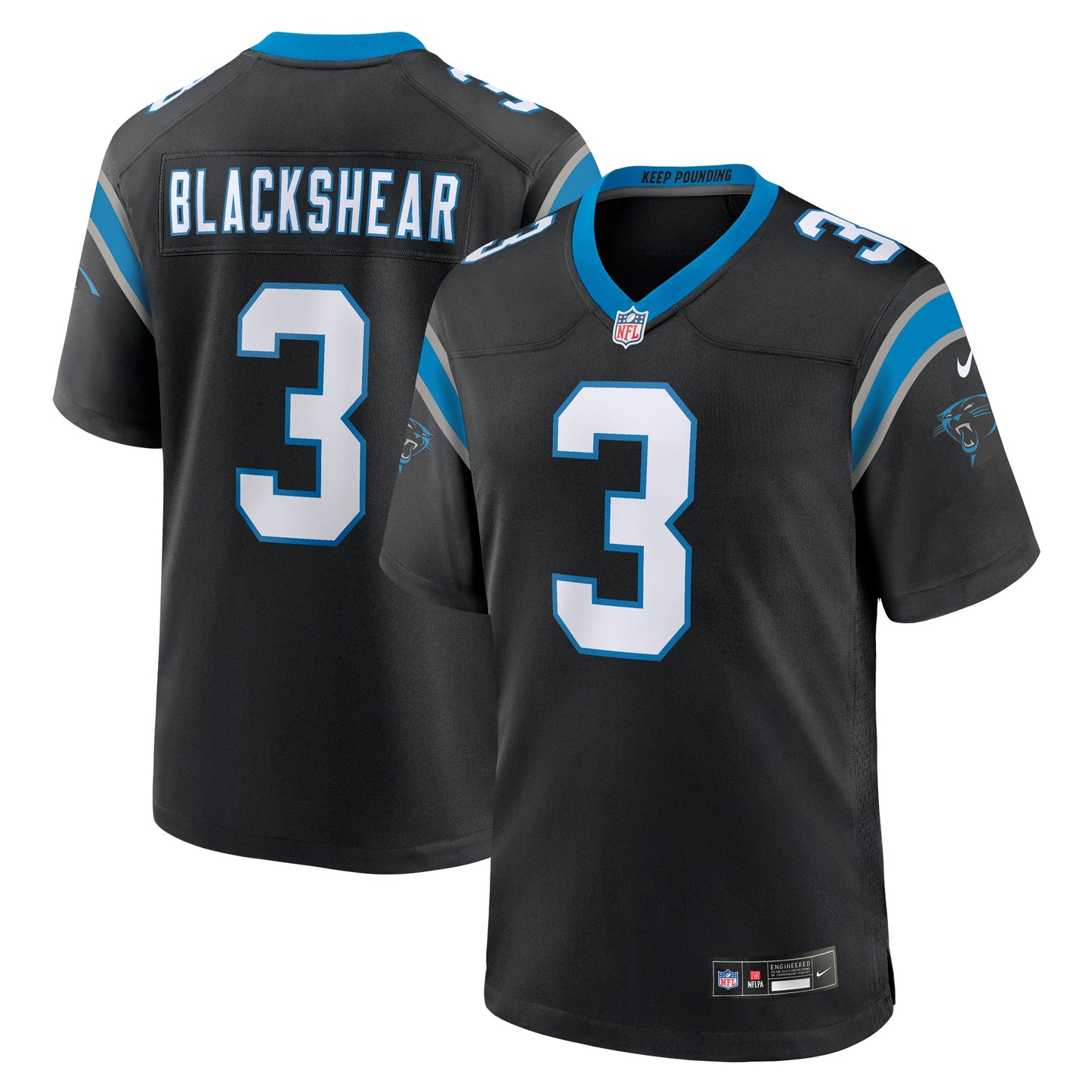 Raheem Blackshear Carolina Panthers Nike Team Game Jersey - Black