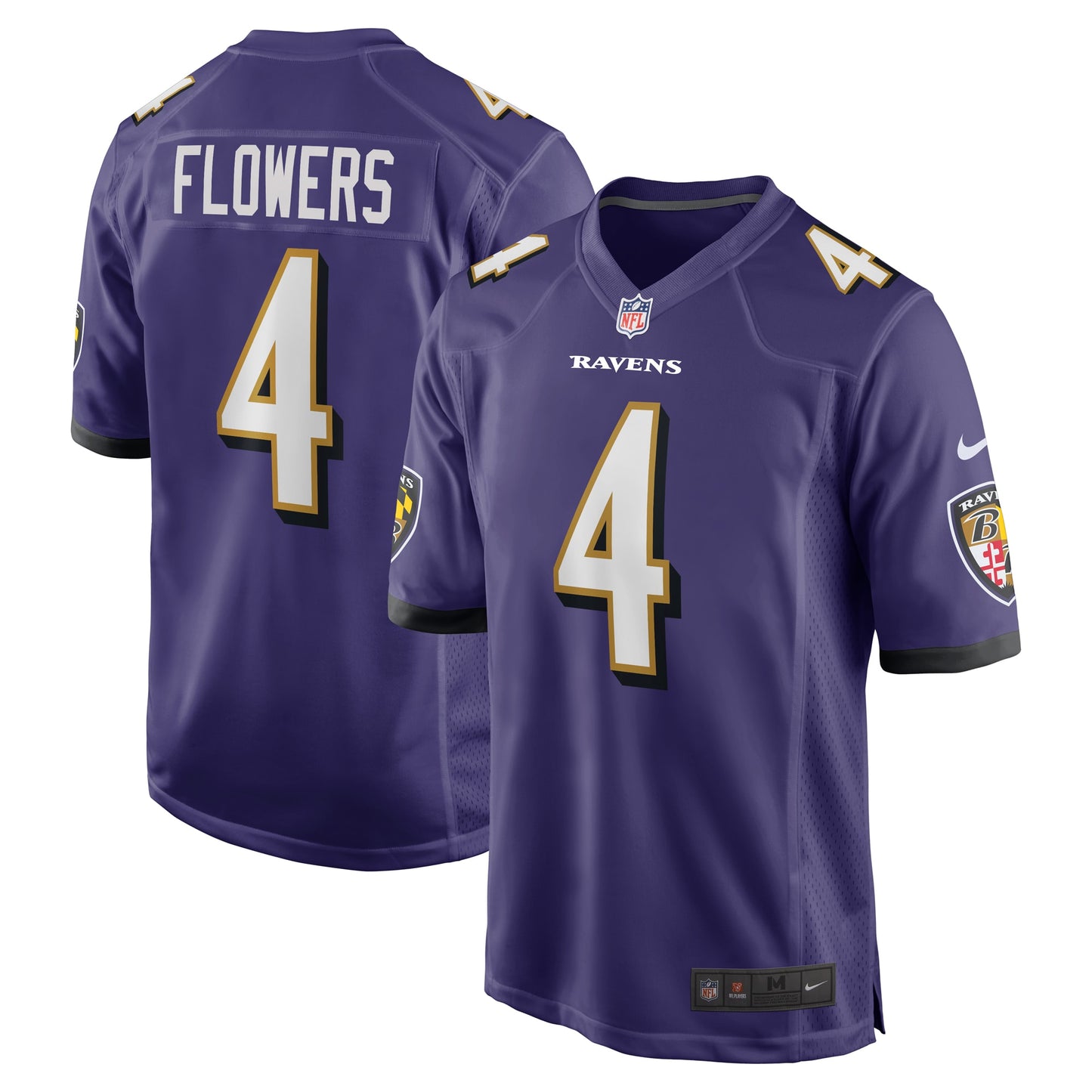 Zay Flowers Baltimore Ravens Nike 2023 NFL Draft First Round Pick Game Jersey - Purple