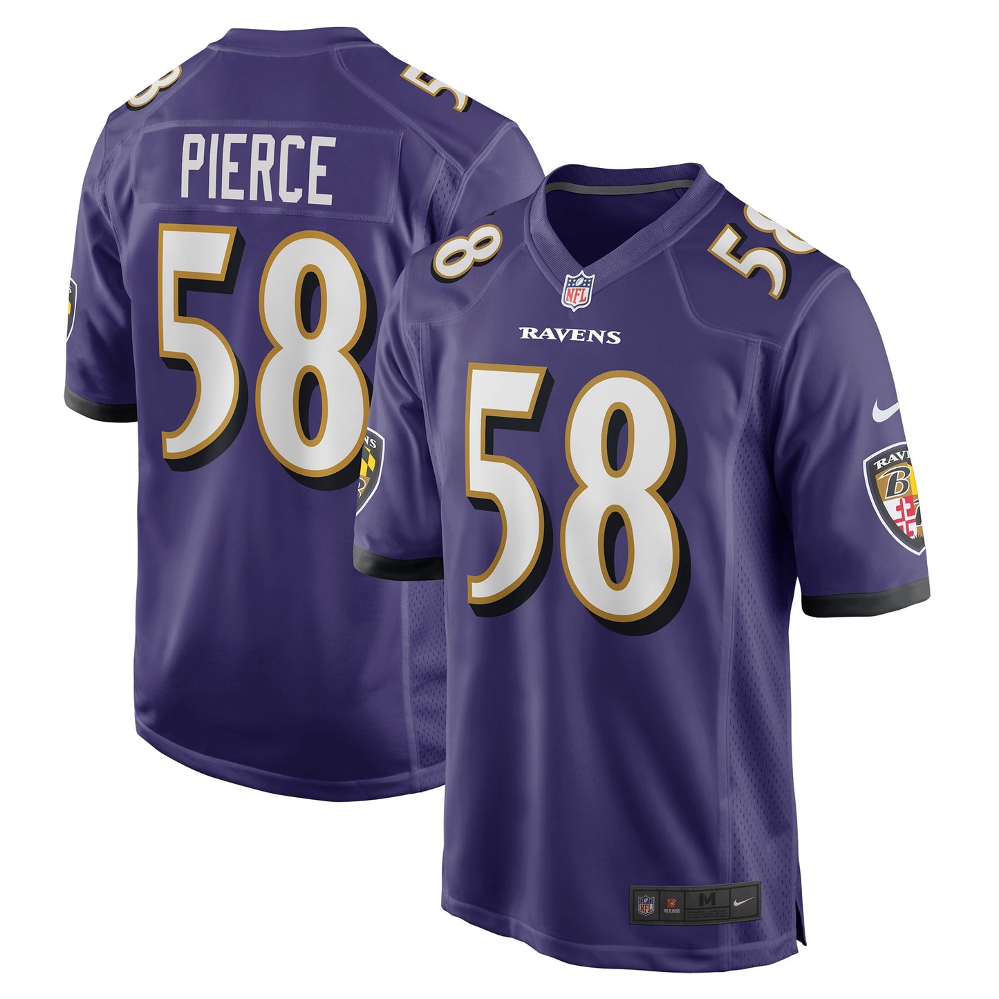 Michael Pierce Baltimore Ravens Nike Player Game Jersey - Purple