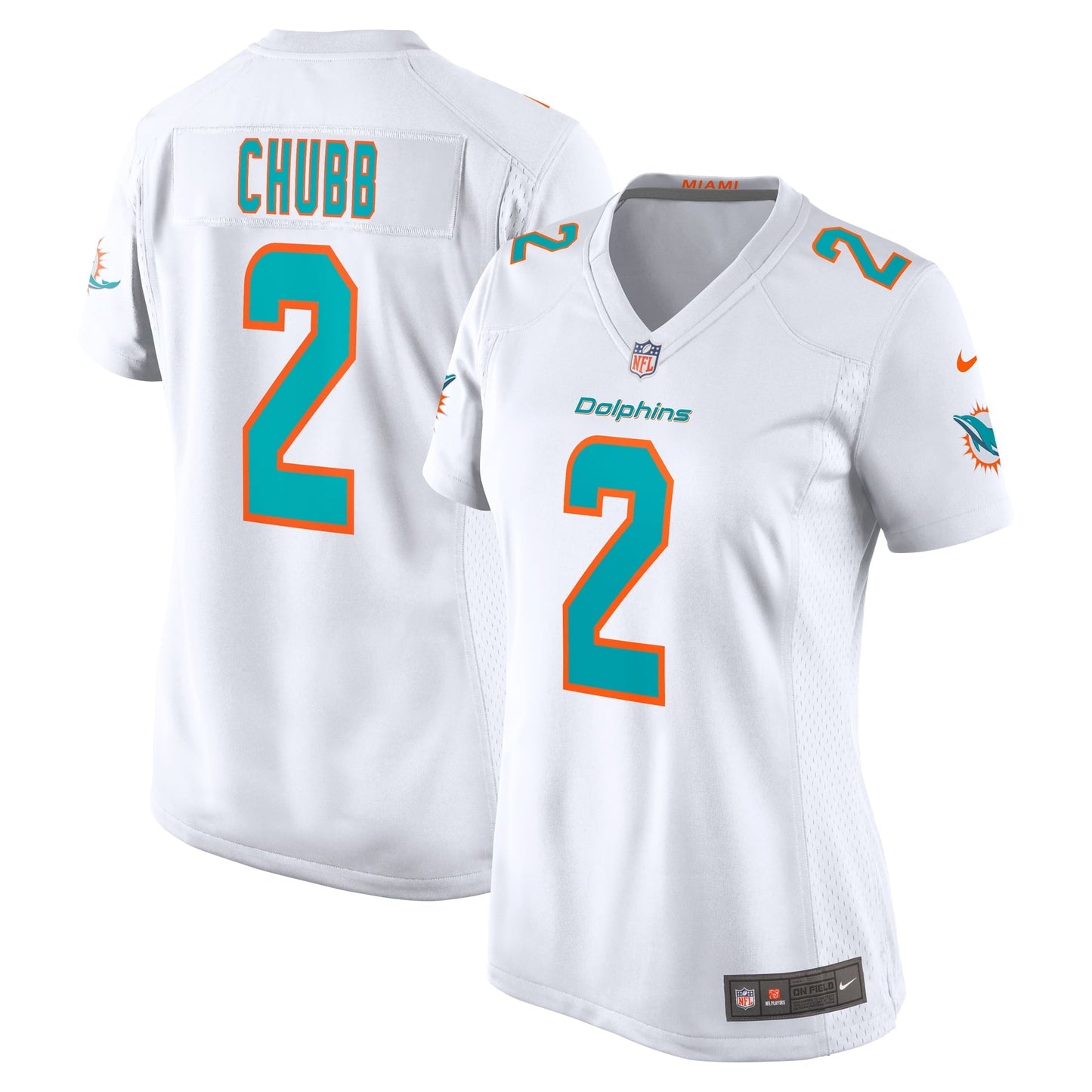 Women's Nike Bradley Chubb White Miami Dolphins Game Player Jersey